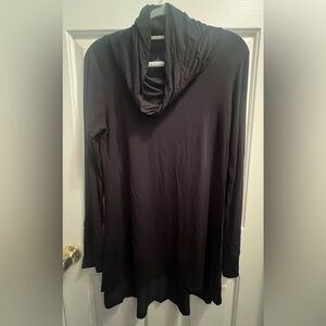 Cuddl Duds Black Turtleneck Sweater with Cowl Neck